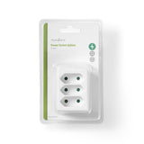 Divisor de Toma Corriente | 3 Tomas Conector Schuko Blanco