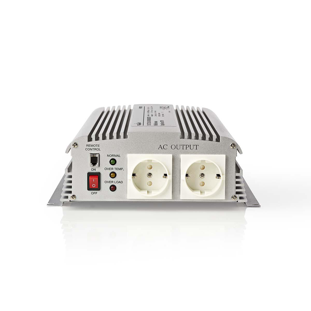 Inversor de Potencia Onda Sinusoidal Modificada | 12 V CC - 230 CA 1700 W 2x Salidas Schuko