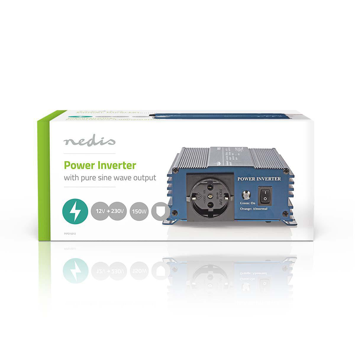 Inversor de Potencia Onda Sinusoidal Pura | 12 V CC - 230 CA 150 W 1x Salida Schuko