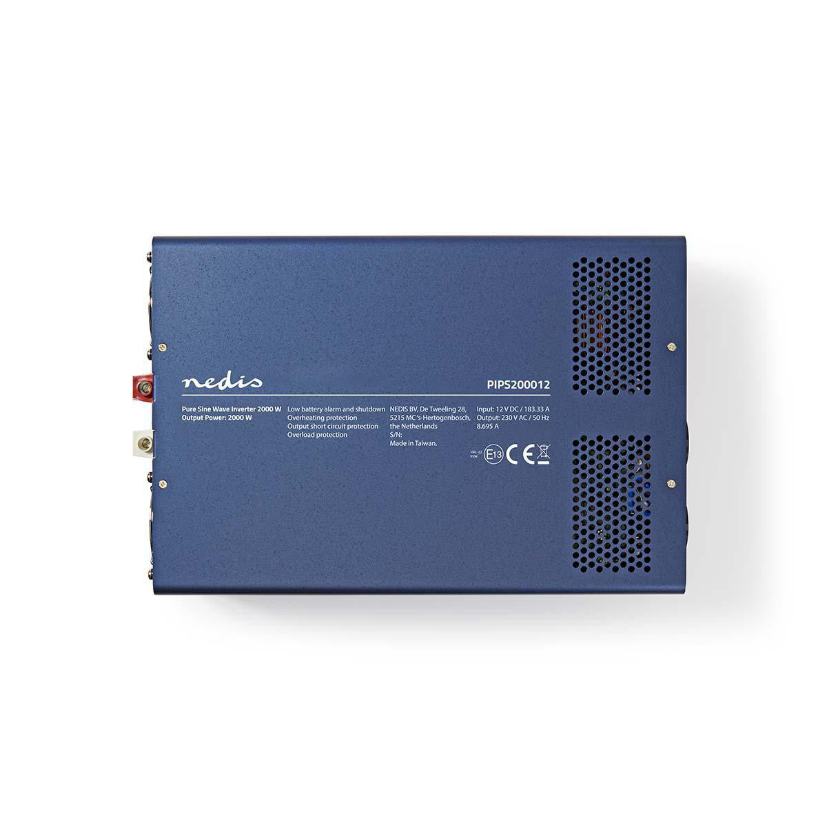 Inversor de Potencia Onda Sinusoidal Pura | 12 V CC - 230 CA 2000 W 2x Salidas Schuko