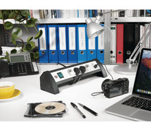 Brennenstuhl desktop power strip with 4 sockets and 2 USB ports and 1.8m cable, black 