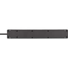 Régua de tomadas Brennenstuhl Bremounta - 5 tomadas com 2 portas USB, preta, 3m, H05vv-f, 3G1.5