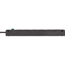 Régua de tomadas Brennenstuhl Bremounta - 5 tomadas com 2 portas USB, preta, 3m, H05vv-f, 3G1.5
