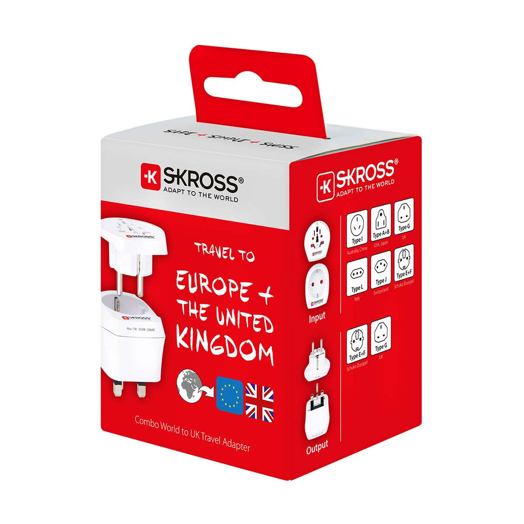 Adaptador universal combinado para o Reino Unido