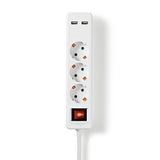 Enchufe de Extensión | Schuko / Type F (CEE 7/7) 3 vía 1.50 m 3680 W 16 A Tipo Conexión Tierra: Contactos Laterales 230 V ~ 50