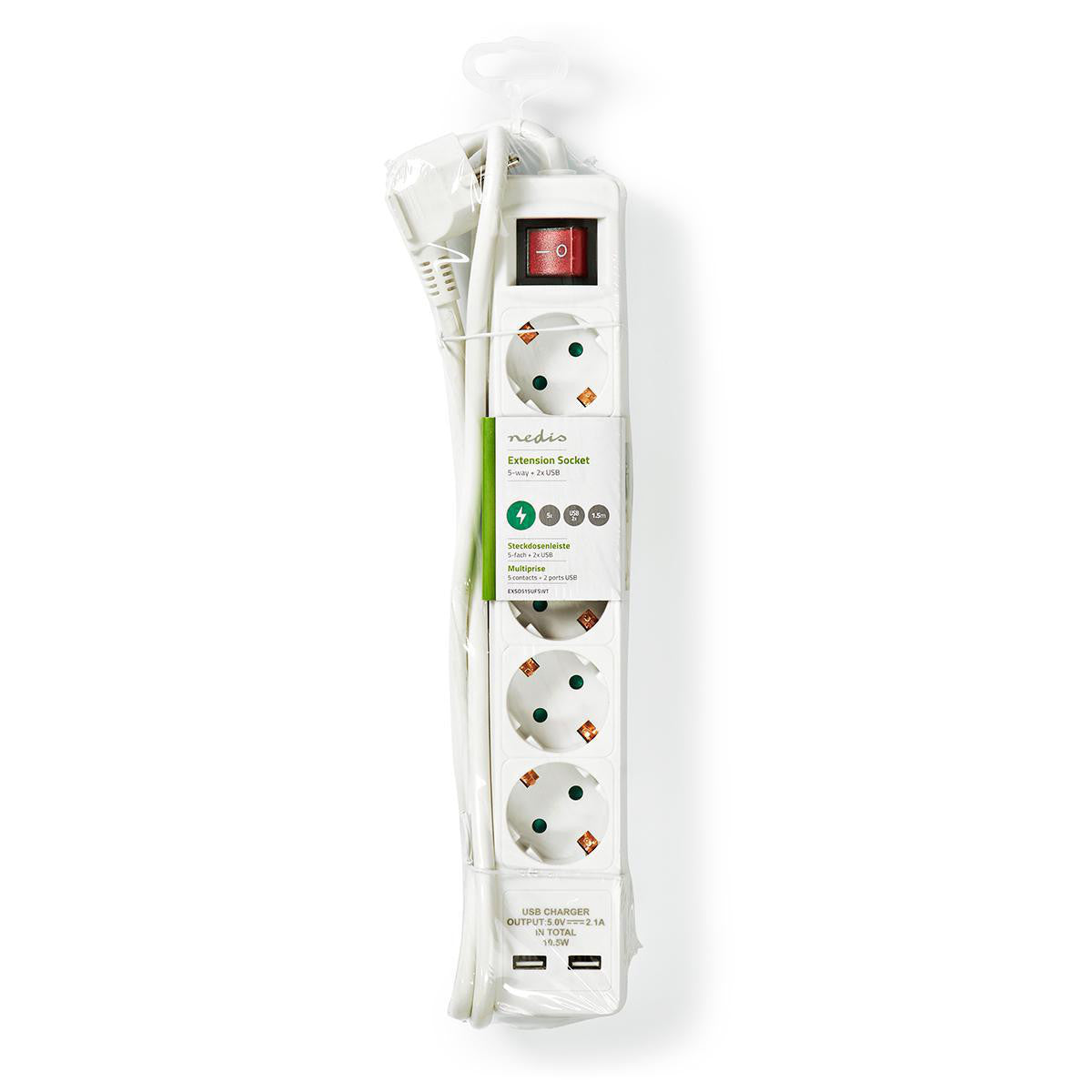 Enchufe de Extensión | Schuko / Type F (CEE 7/7) 5 vía