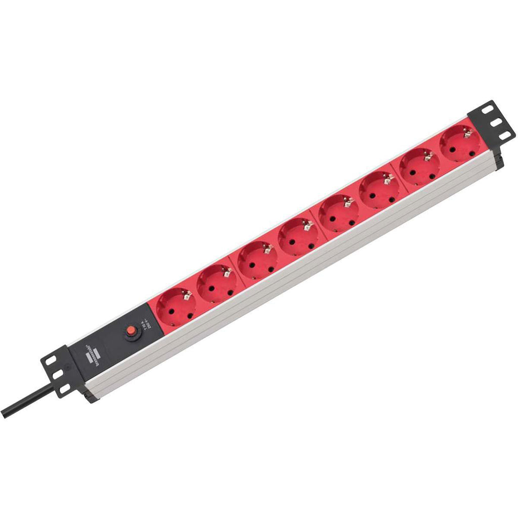 2m Extension Plug Black/Red - Schuko