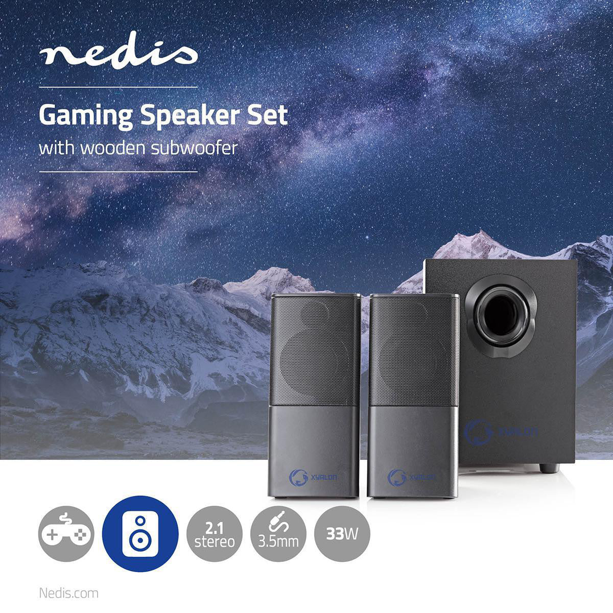 Altavoces Para Juegos | 2.1 Alimentación USB Toma de 3,5 mm 11 W RMS