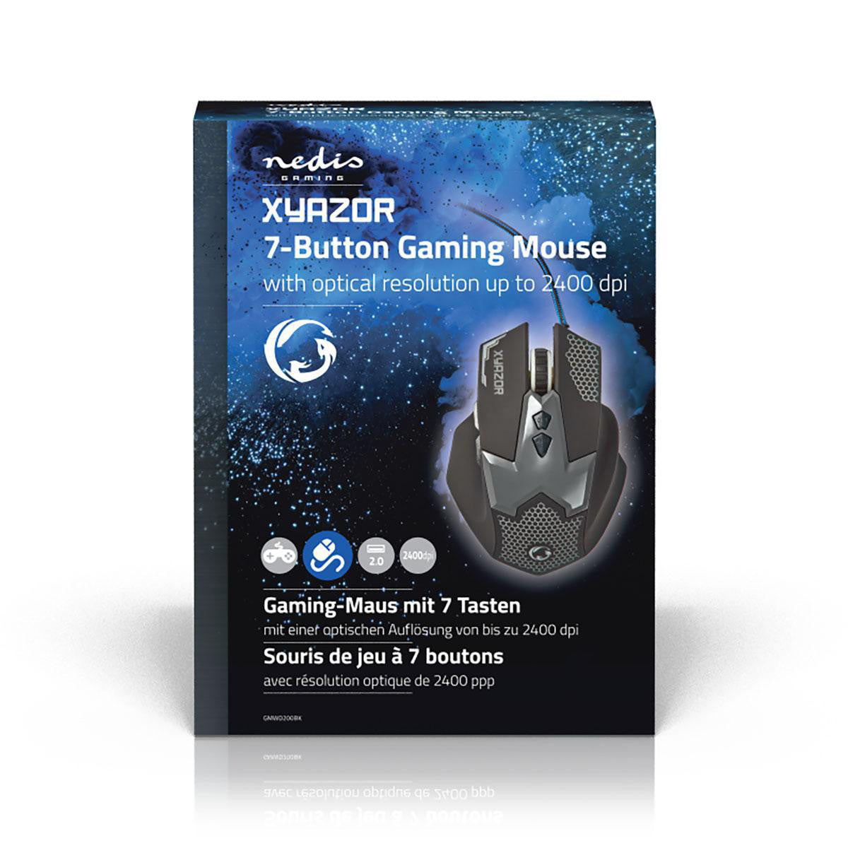 Ratón Para Juegos | Cableado Iluminados 2400 ppp 7 Botones