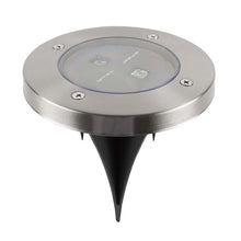 Luminária de solo LED solar redonda