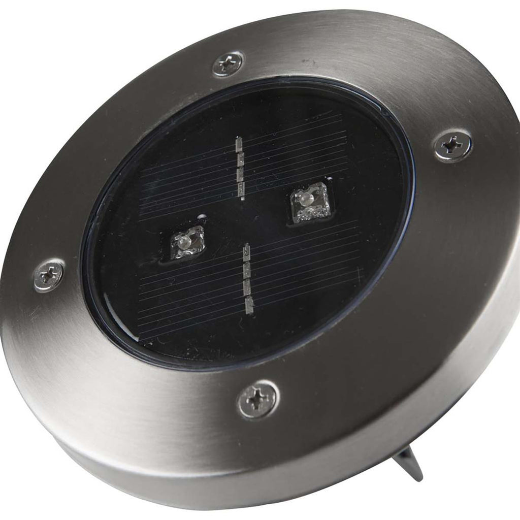 Luminária de solo LED solar redonda