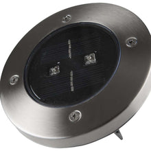 Luminária de solo LED solar redonda