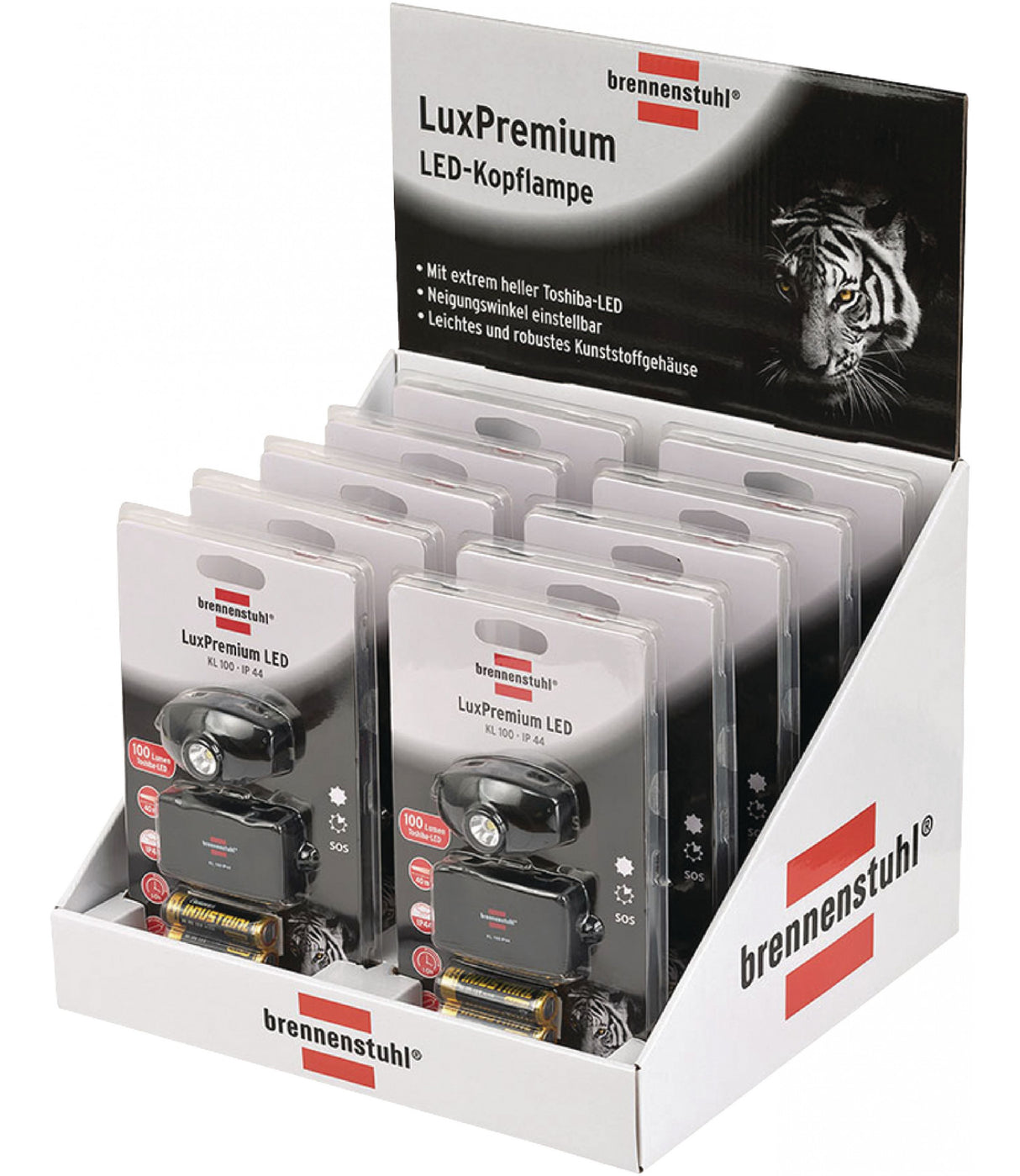 Linterna frontal LED LuxPremium  light CREE LED frontal con luz frontal brillante Negro