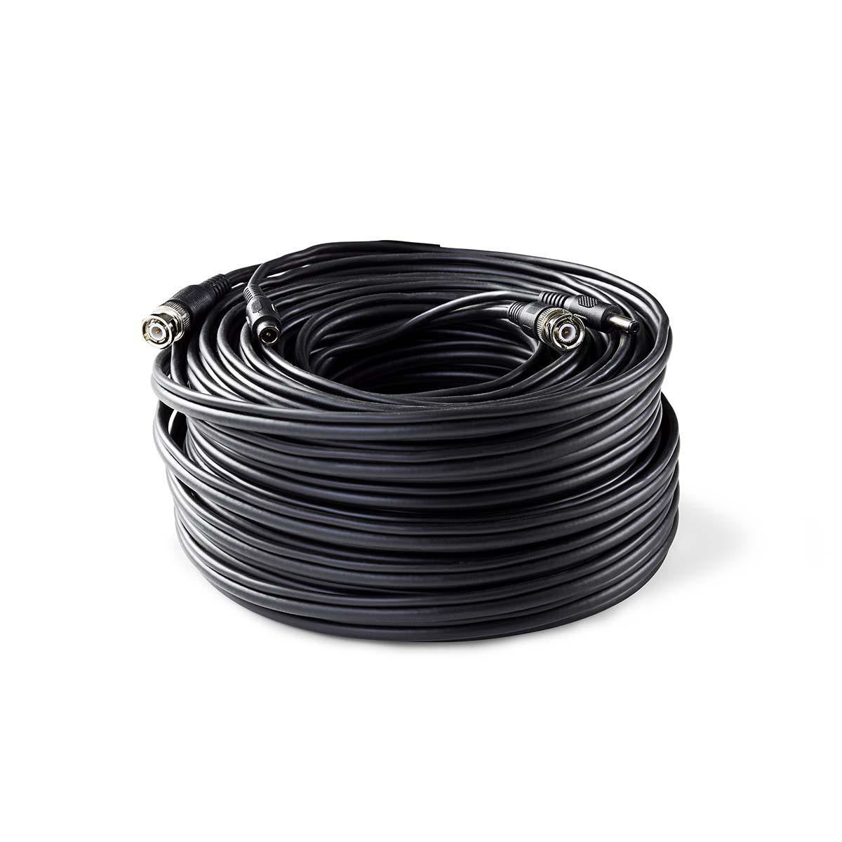 Cable de Seguridad Cctv Bnc/cc | Rg59 0,30 m Conectores Premontados