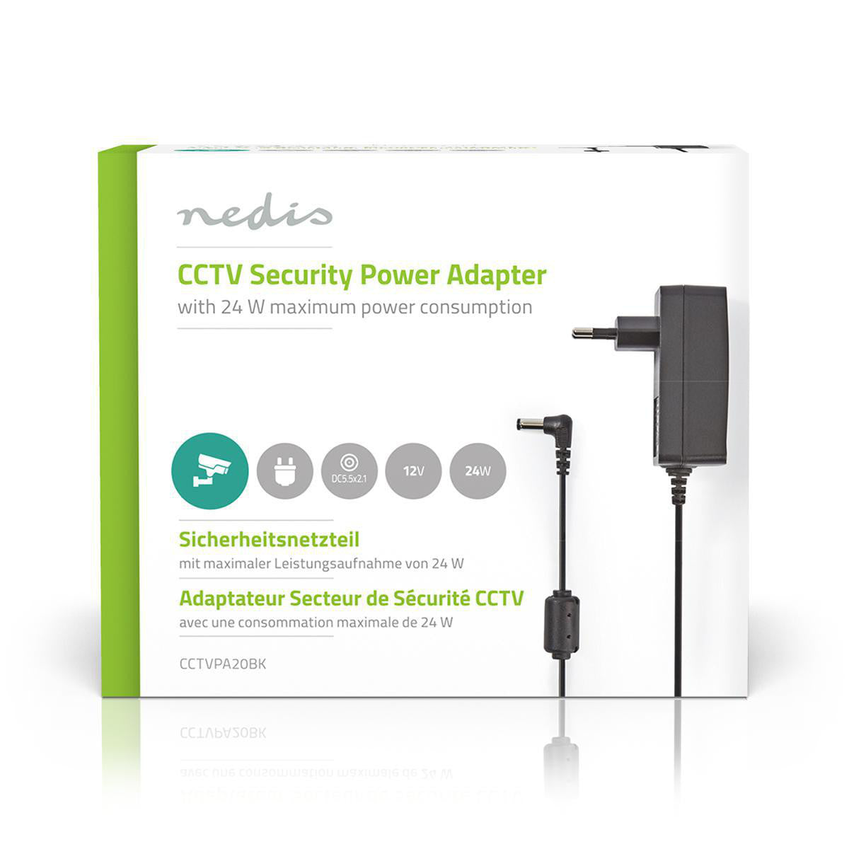 Adaptador de Alimentación Cctv | 12 V CC 2000 mA Conector 5,5 x 2,1