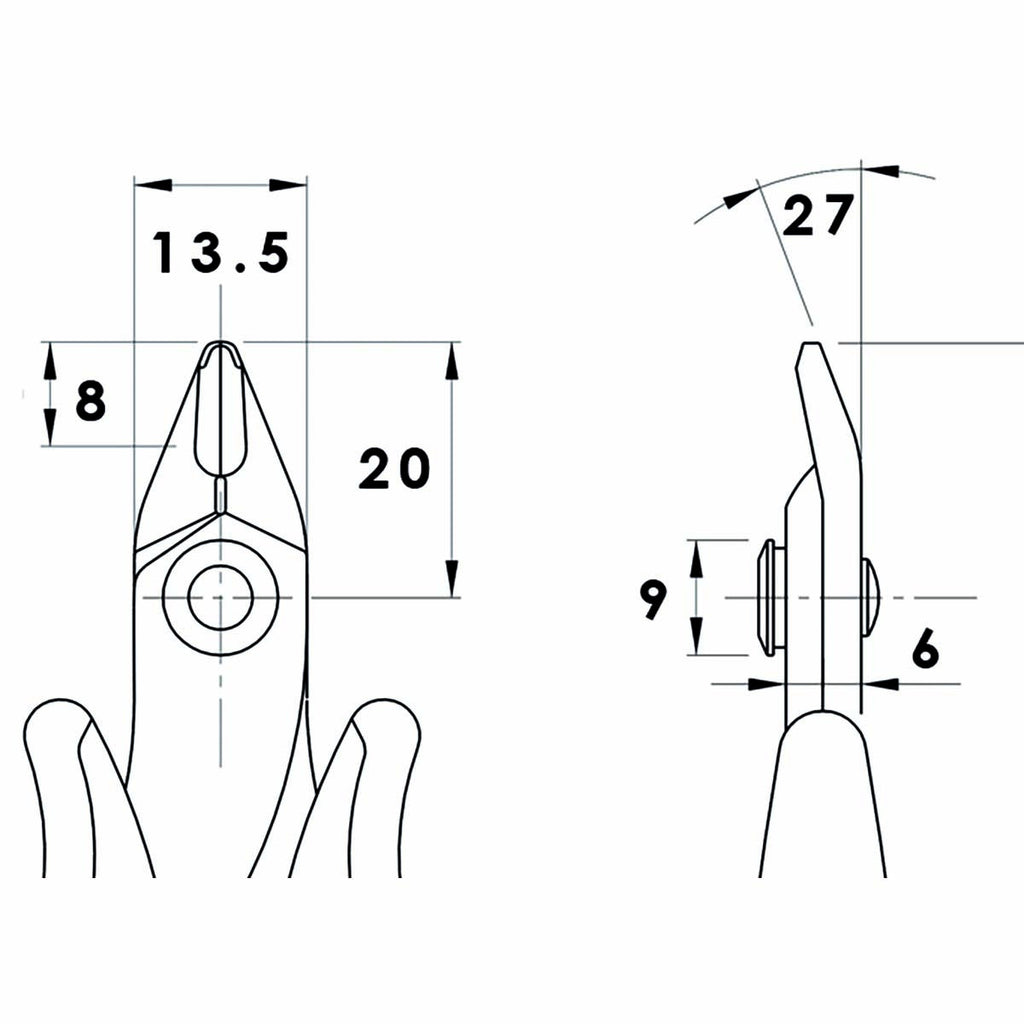 Alicate de corte de precisão de 138 mm