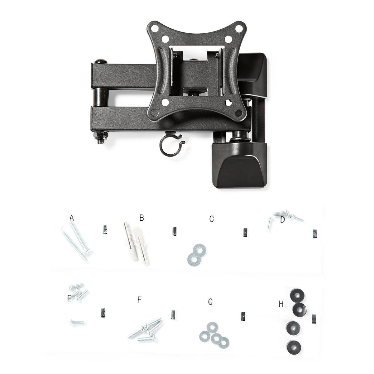 Soporte de Pared Para TV con Movimiento Completo | 13"-27" Hasta 15 kg 3 Puntos Giro