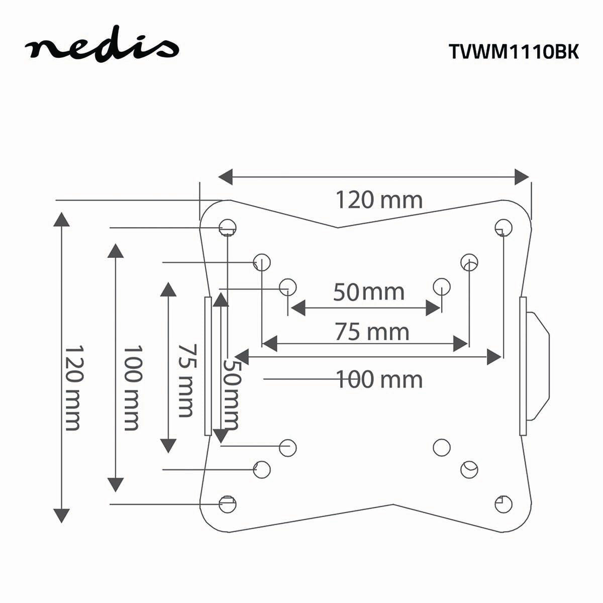 Soporte de Pared Para TV Inclinable | 13"-27" Hasta 30 kg Ángulo Inclinación 15° Soportes