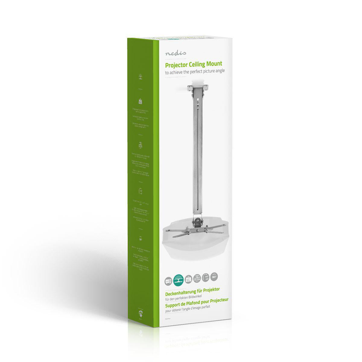 Soporte de Techo Para Proyector | Capacidad Giro 360° Hasta 10 kg 550-1000 mm Distancia al Gris