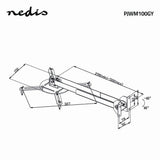 Soporte de Pared Para Proyector | Capacidad Giro 360° Hasta 10 kg 314-500 mm Distancia a la Gris