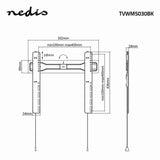 Soporte Fijo de Pared Para TV | 32"-55" Hasta 35 kg 18 mm Distancia a la