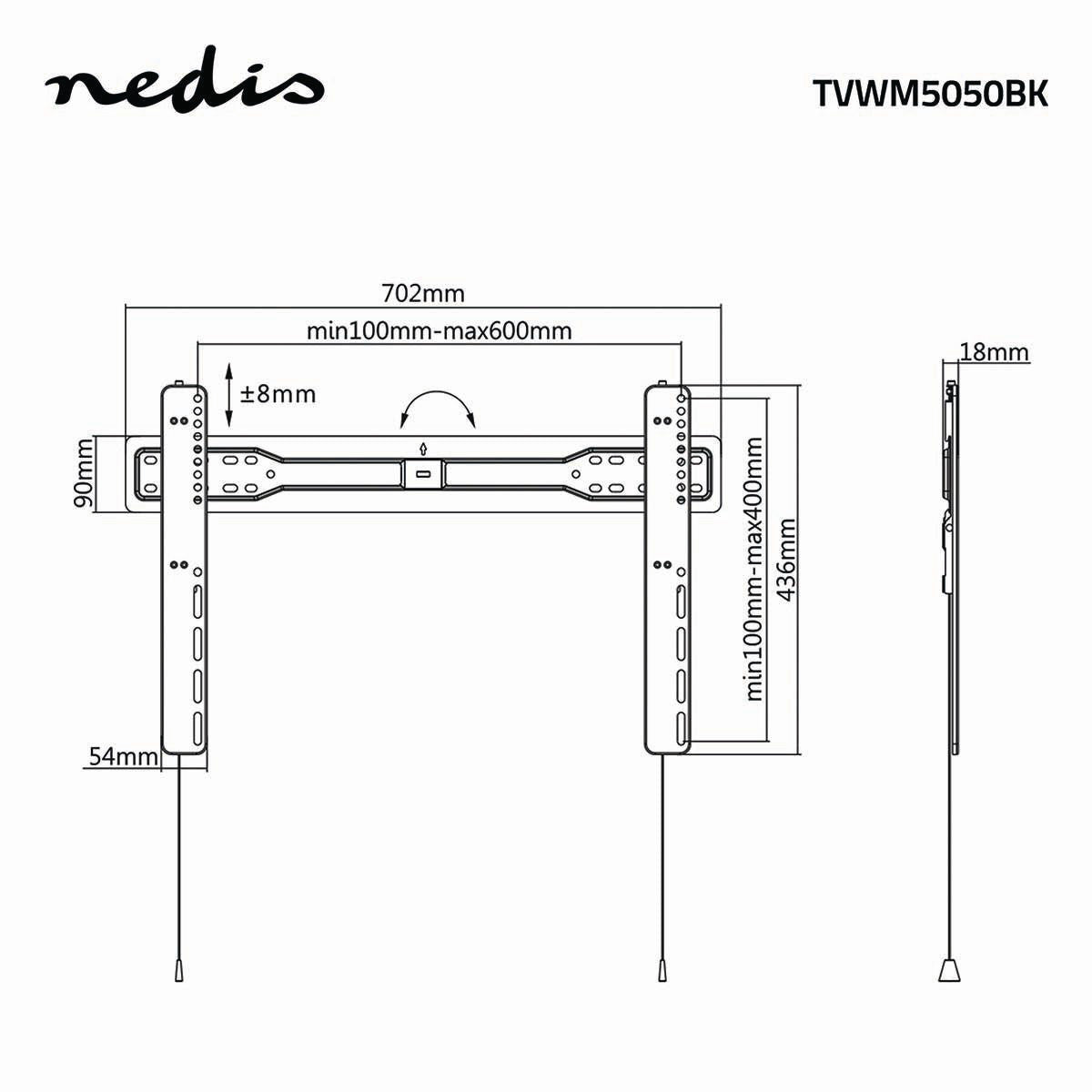 Soporte Fijo de Pared Para TV | 37"-70" Hasta 35 kg