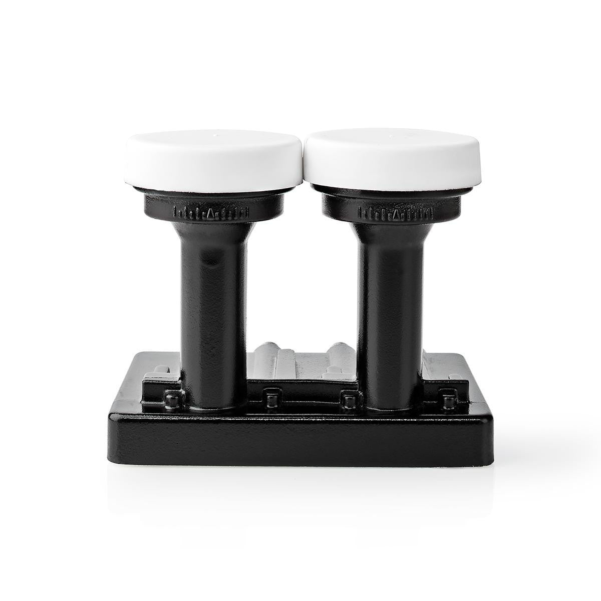 LNB | Quad Monoblock 4.3° Conexión de Salida: 4x Conector F Rango Figura Ruido: 0.85 dB Ganancia Conversión: 52-67 Blanco