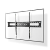Soporte TV Fijo de Pared | 60-100 " Peso Máximo Pantalla Compatible: 75 kg Mínima Distancia la Pared: 30.5 mm Acero / Metal Negro