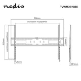 Soporte TV Fijo de Pared | 60-100 " Peso Máximo Pantalla Compatible: 75 kg Mínima Distancia la Pared: 30.5 mm Acero / Metal Negro