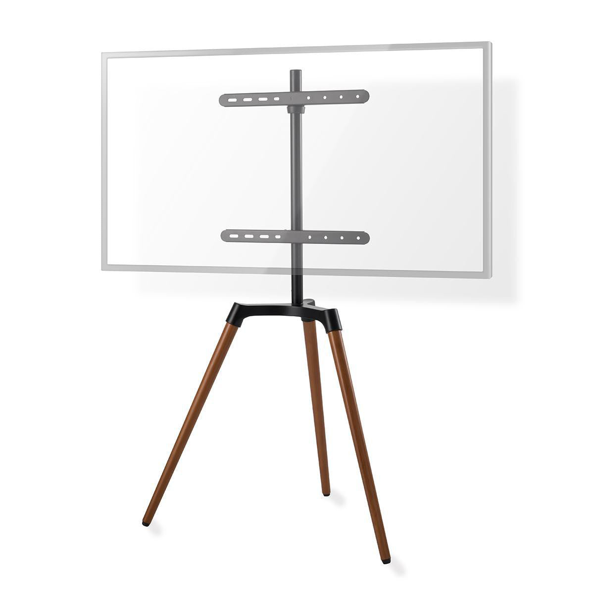 Soporte TV de 49 a 70" de Suelo con Diseño V-vorm Scandinavian Design Rotativo acabado acero y aluminio Negro