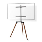 Soporte TV de 49 a 70" de Suelo con Diseño V-vorm Scandinavian Design Rotativo acabado acero y aluminio Negro