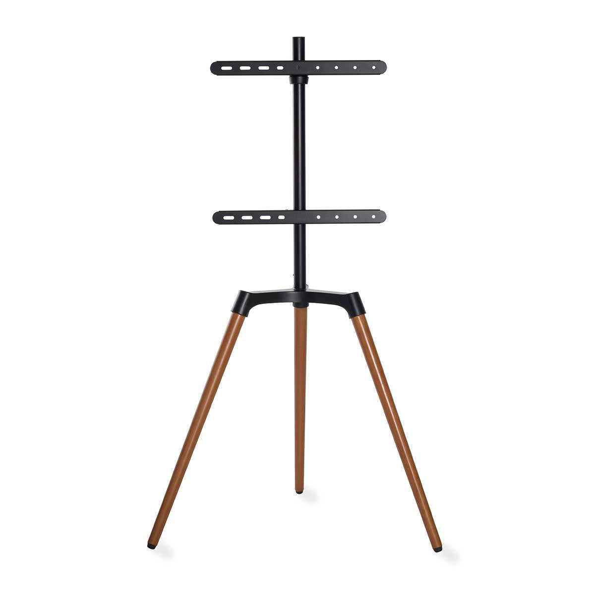 Soporte TV de 49 a 70" de Suelo con Diseño V-vorm Scandinavian Design Rotativo acabado acero y aluminio Negro