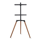 Soporte TV de 49 a 70" de Suelo con Diseño V-vorm Scandinavian Design Rotativo acabado acero y aluminio Negro