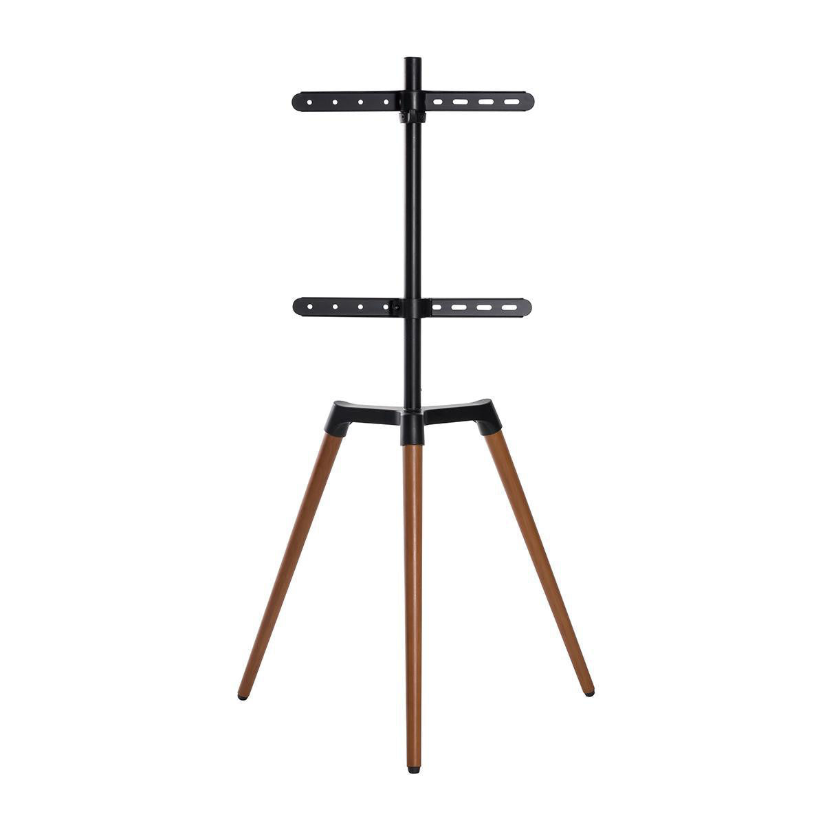 Soporte TV de 49 a 70" de Suelo con Diseño V-vorm Scandinavian Design Rotativo acabado acero y aluminio Negro