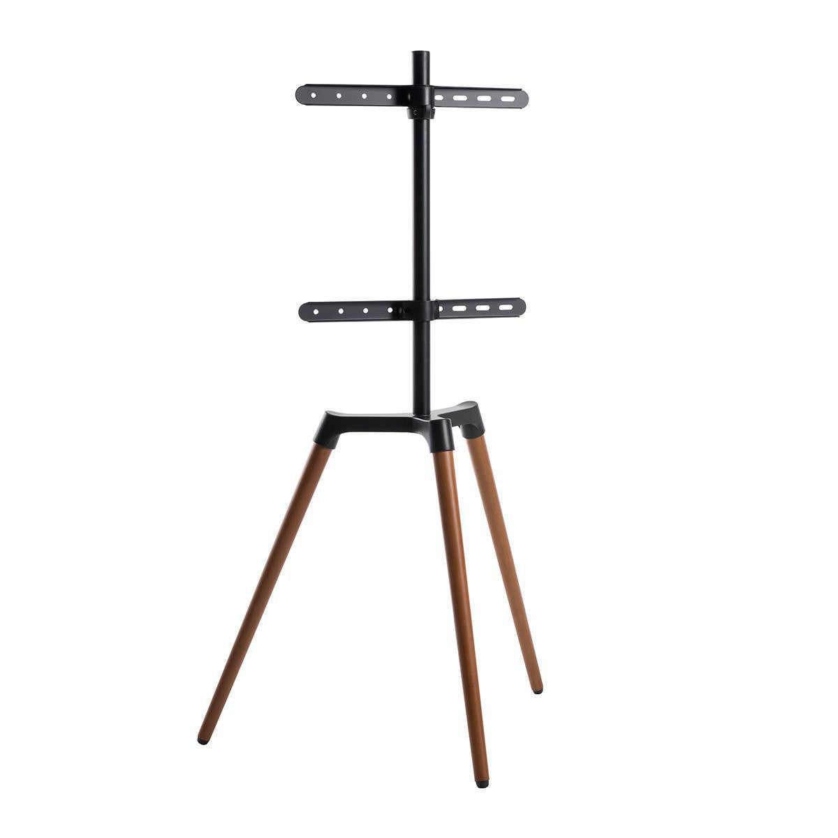 Soporte TV de 49 a 70" de Suelo con Diseño V-vorm Scandinavian Design Rotativo acabado acero y aluminio Negro