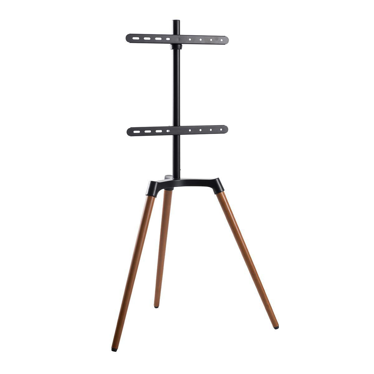 Soporte TV de 49 a 70" de Suelo con Diseño V-vorm Scandinavian Design Rotativo acabado acero y aluminio Negro