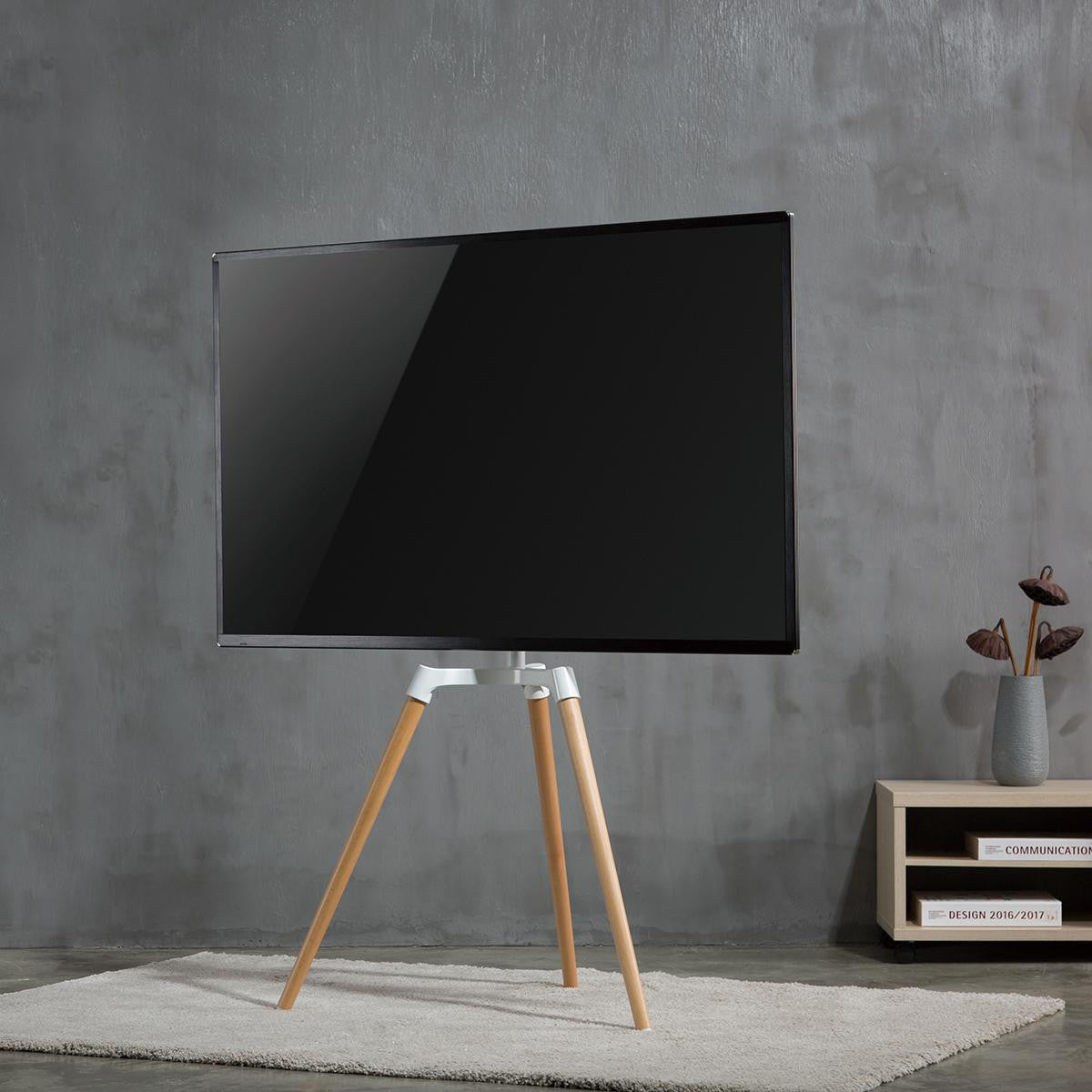 Soporte TV de Suelo | 49-70 " 40 kg Diseño V-vorm 50 - 65 35 Scandinavian Design Rotativo Correa Antivuelco Cierre a Presión Ac