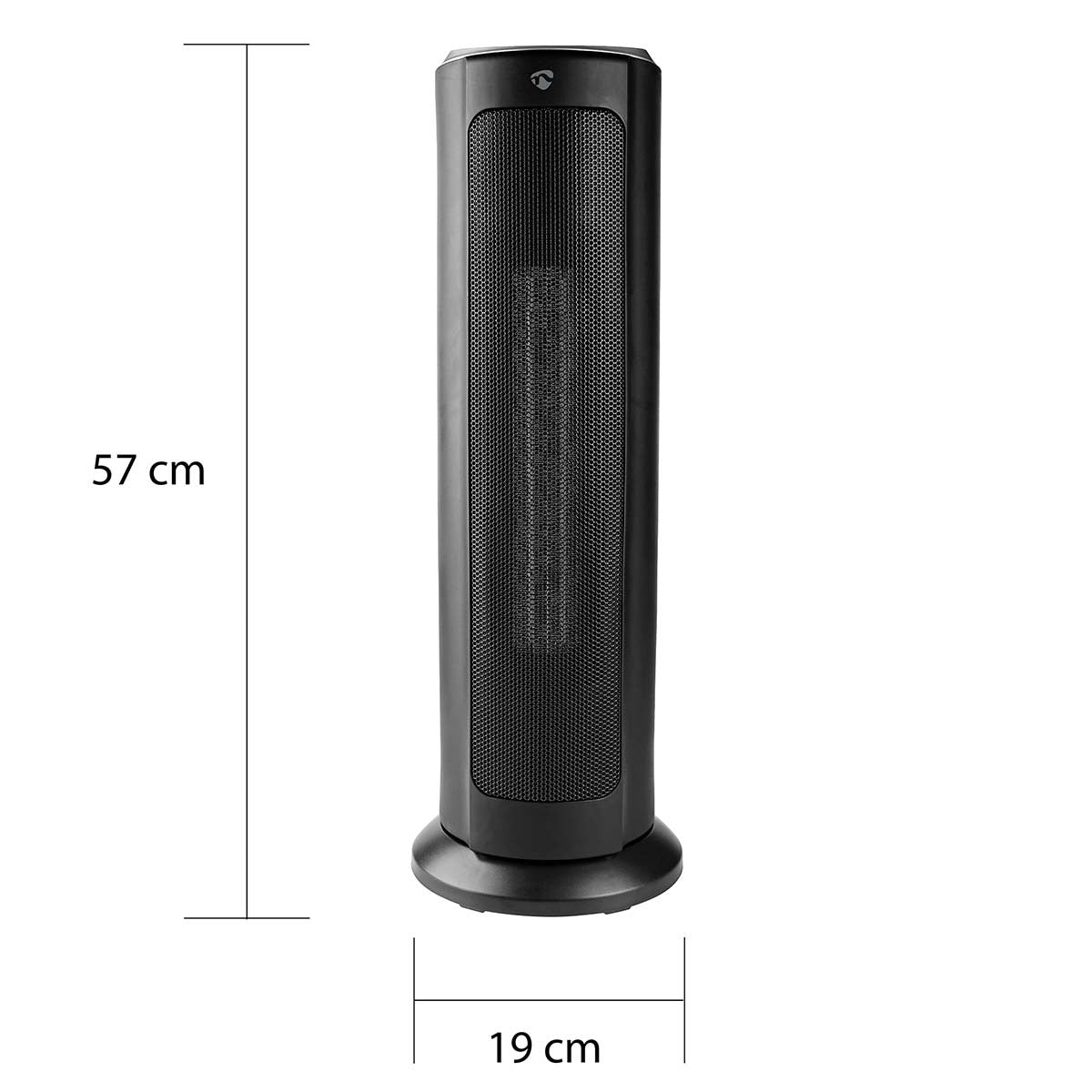 Calefactor de Aire Wi-fi Inteligente en Torre | Termostato 1200 y 2000 W Negro