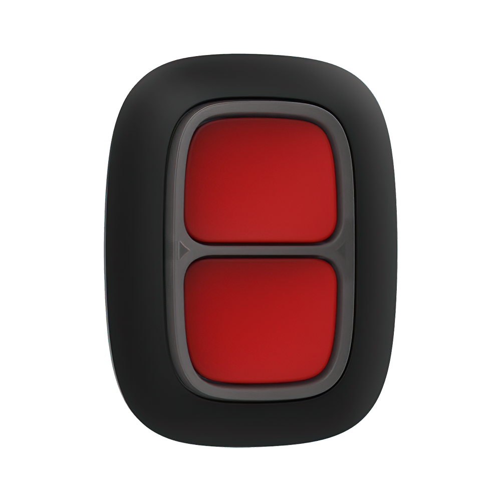 Botón de Pánico Ajax DoubleButton Negro Anti-Falsas Alarmas