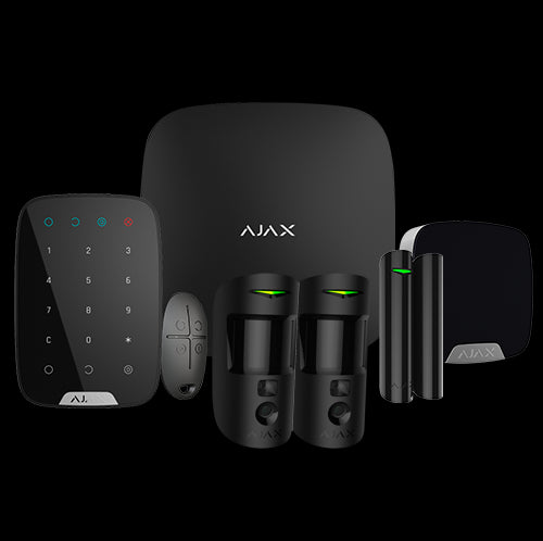 Kit de Alarma Profesional - Certificado Grado 2 Comunicación Ethernet y Dual SIM Gprs Inalámbrico 868 MHz Jeweller Wings Ajax H