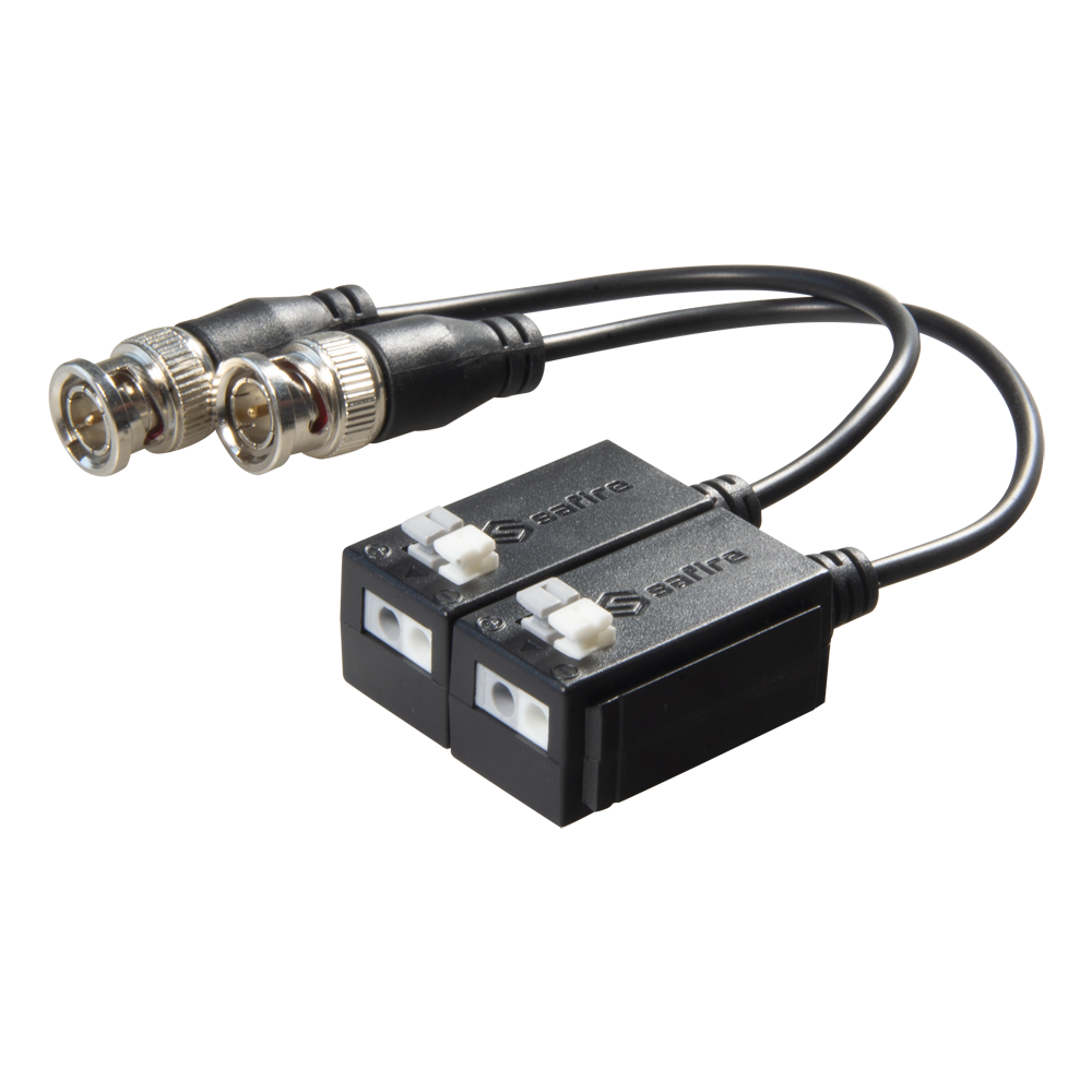Transcetor passivo de par entrançado Safire - Otimizado para HDTVI, HDCVI e AHD