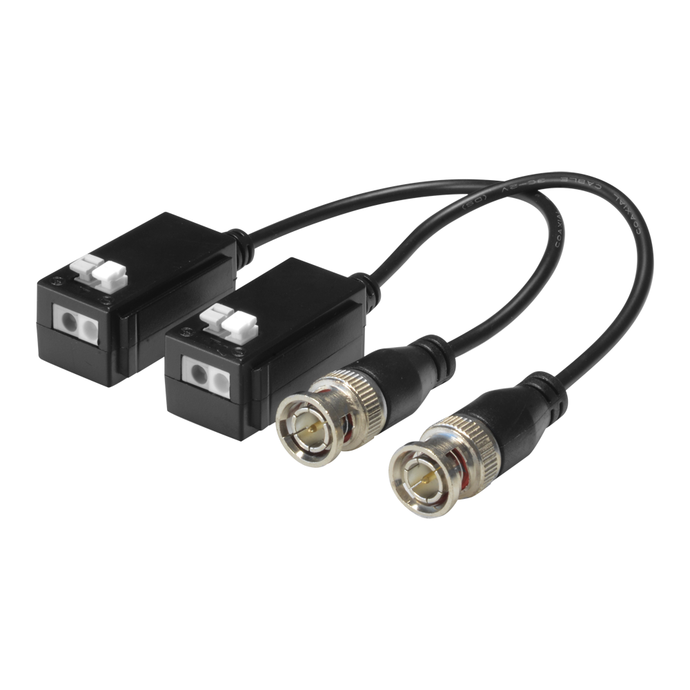 Safire Twisted Pair Passive Transceiver - Optimized for HDTVI, HDCVI and AHD 1 Video Channel, Passive PoC, 2 Pin Connector 