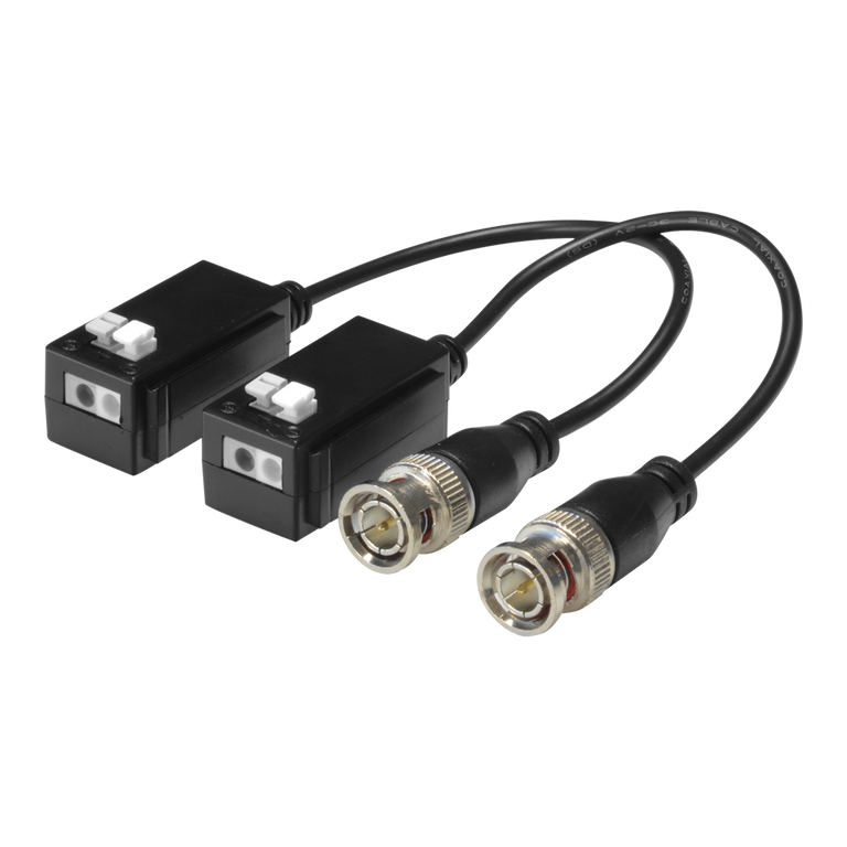 Safire Twisted Pair Passive Transceiver - Optimized for HDTVI, HDCVI and AHD 1 Video Channel, Passive PoC, 2 Pin Connector 