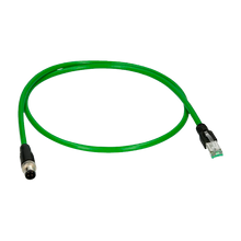 Conector Adaptador M12 Macho para RJ45 - Ethernet para Aviação - Comprimento 0,1 m