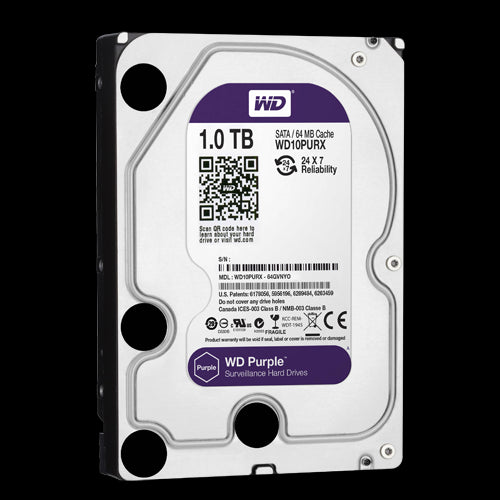 Disco Duro - Capacidad 1 TB Interfaz Sata 6 Gb/s Modelo Wd10purx Especial Para Videograbadores Suelto o Instalado en DVR