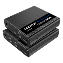 Active HDMI Extender - Transmitter and Receiver Range 60 m Over UTP Cat 6 Cable Up to 4K DC 5 V Power Supply 