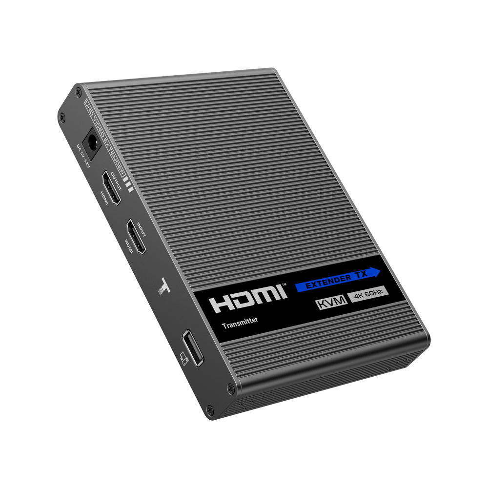 Extensor HDMI/USB sobre cabo Ethernet Cat6 - Transmissor e receptor, alcance de 70 m, até 4K, suporta saída de áudio S/PDIF. 