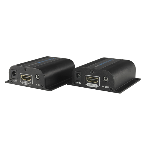 Extensor HDMI ativo 4K - Transmissor e recetor, alcance de 120 m através de cabo UTP Cat 6, transmissão por infravermelhos. 