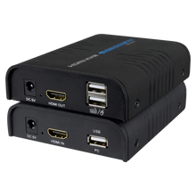 HDMI/USB Extender via TCP/IP - Transmitter and Receiver Range 120m Up to 1080p DC 5V Power Supply | PoE IEEE802.3af 