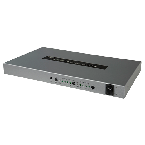 Multiplicador de Señal Hdmi - 4 Entradas 2 Salidas Hasta 4K (Entrada y Salida) Longitud Máxima Salida 15 m Alimentación DC 5 V